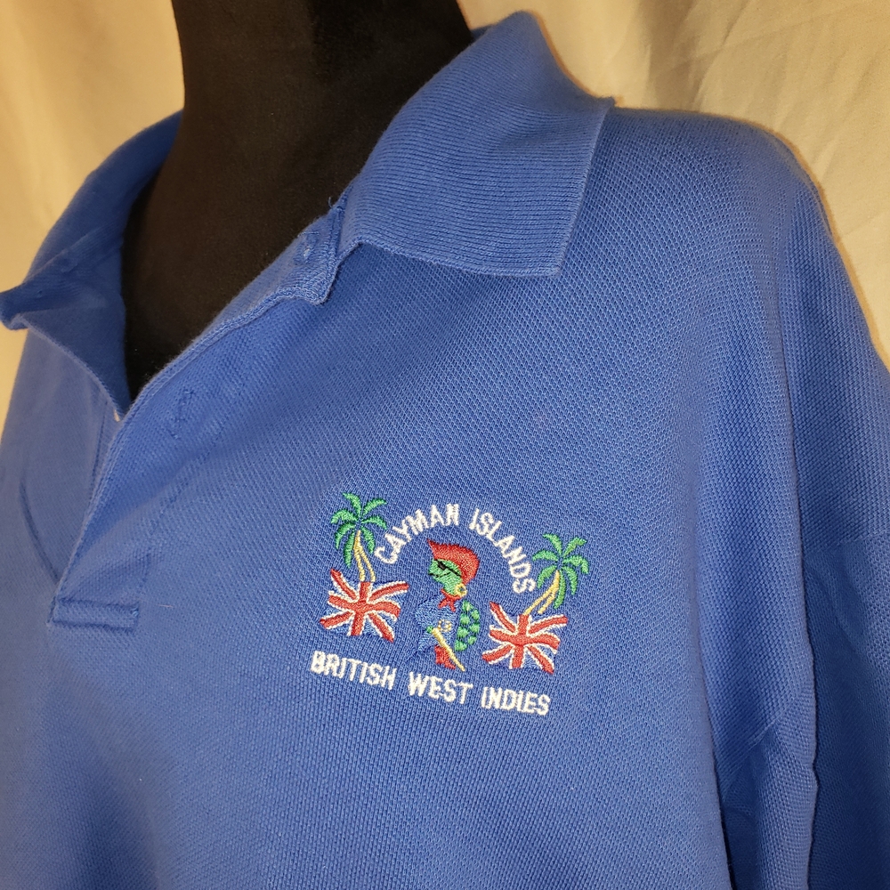 Blue Cayman Islands Cross Creek Polo Shirt - XL